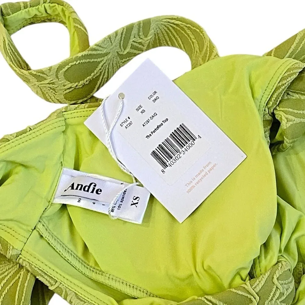 Andie Daiquiri Green Portofino Bikini Top Sz XS NWT